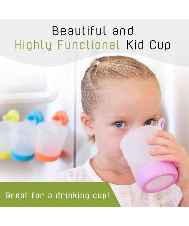 Puj Phillip Cups - Hangable Rinse-and-Play Reusable Plastic Fun Cups for Kids | Set of 4 with Grippy Hooks | Frustration Free Packaging | Multicolor 4 Count (Pack of 1) - Buy Online on GoSupps.com