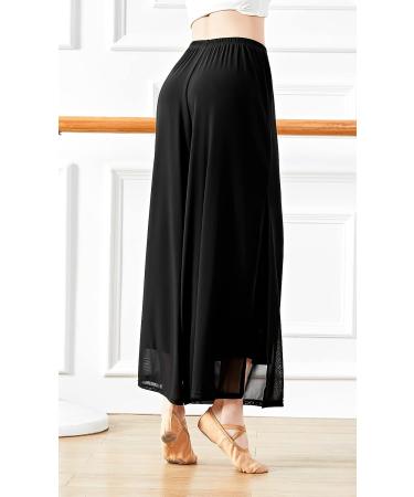 Angcoco Women's Double Layered Stretch Chiffon Dance Pants - Large Black - Buy Online on GoSupps.com