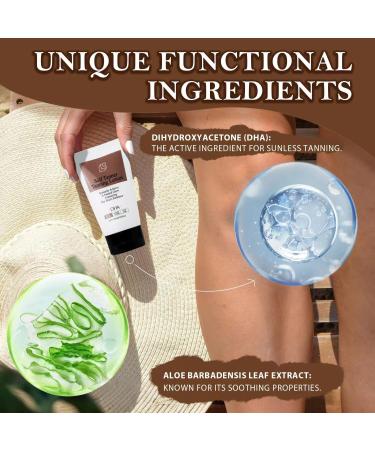 Self Tanner with Natural & Organic Ingredients - Streak-Free Tanning Lotion with Aloe Vera & Coconut for a Natural Glow | Fair to Medium | 5 Oz - Buy Online on GoSupps.com