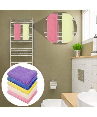 5 Pcs Exfoliating Bath Washcloth African Net Sponge Nylon Bath Wash Towel Korean Exfoliating Wash Cloths for Body (5 Colors) - Buy Online on GoSupps.com