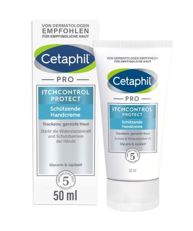 CETAPHIL PRO ITCHCONTROL Protect Hand cream 50ml for very dry and irritated hands strengthens the resistance of the hands with Jojoba oil & glycerin 50 ml (1 Pack) - Buy Online on GoSupps.com
