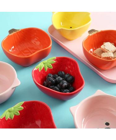 Bowls for Kitchen Exquisite Fruit Shape Snack Dish Ceramic Soy Sauce Dipping Bowls Side Dishes for Snack Sushi Fruit Appetizer Dessert 2pcs Dip Bowls (Color : Brass) (B) - Buy Online on GoSupps.com