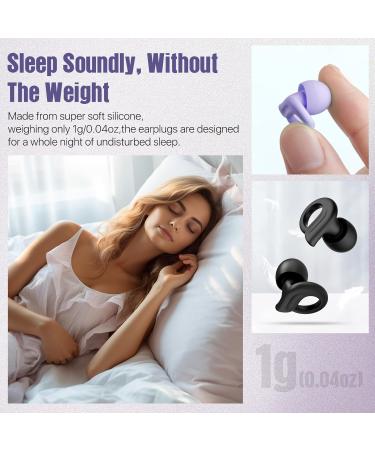 Buy Hearprotek Ear Plugs for Sleeping - 2 Pairs Reusable Soft Ear Protection for Noise Reduction & Tinnitus Relief - Ideal for Sleep Snoring Study Travel - Violet - Buy Online on GoSupps.com