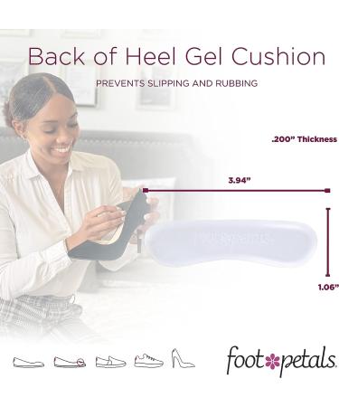 Foot Petals Women's Gel Back of Heel Comfort Inserts - 3 Pairs | One Size US - Buy Online on GoSupps.com