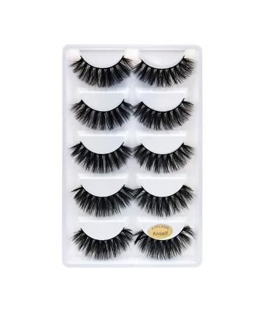Wrong eyelashes 5 pairs long thick 3D imitated water mane eyelashes black long pure handmade with invisible band reusable for the cosplayn black - Buy Online on GoSupps.com