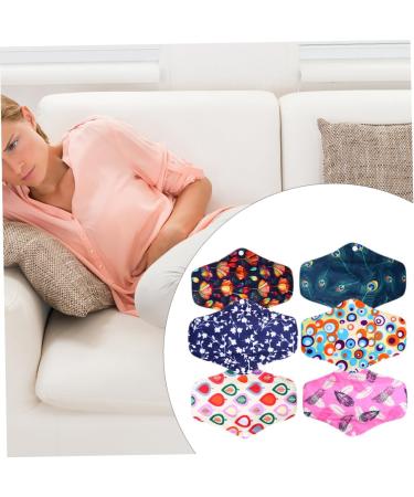 Beaupretty 12 STK Reusable Menstrual Pads - Eco-Friendly Storage Bags for Women's Bandages Carbon Fiber Inserts with Wings - Buy Online on GoSupps.com