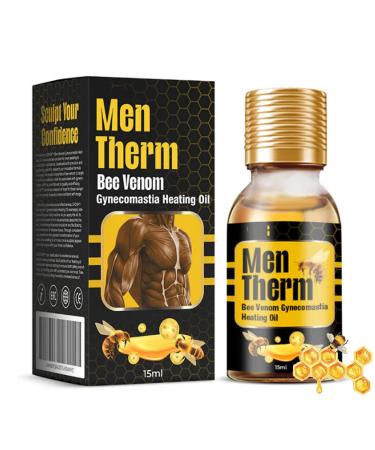 Men Therm Bee Venom - Mentherm Bee Venom Gynecomenia Heating Oil Men Therm Bee Venom Oil Mentherm Bee Venom Gel Can Help Strengthen The Chest Muscles (1PC)