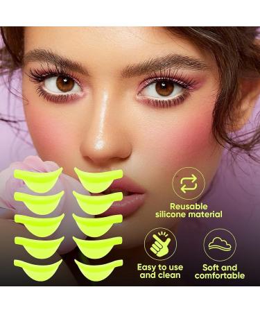 WEKUW Eyelash Lifting Silicone Pads Set - 10 Pieces Eyelash Lift Shields & Accessories for Perfect Lash Lifts - Green - Buy Online on GoSupps.com