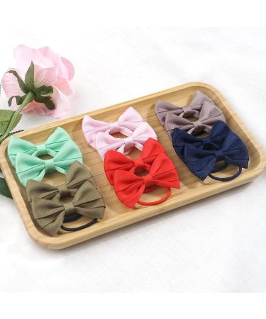 JOYOYO 40 Pcs Hair Bobbles for Girls - Medium 3 Inch Ponytail Holders, Hair Bows, and Ties - Strong Bands for Little Girls - Multi-colored - Buy Online on GoSupps.com