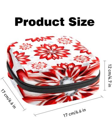 Muoooum Merry Christmas Pattern Women's Period Pocket Holder | Teens & Women | Menstrual Cup & Quiet Pad Storage | Color 7 | 4.7x6.6 in - Buy Online on GoSupps.com