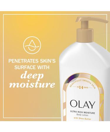 Shop Olay Ultra Rich Moisture Body Lotion for Women - Hydrating Instant Absorption Vitamin B3 & Shea Butter 18 fl oz - International Shipping - Buy Online on GoSupps.com