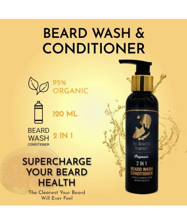 AL HOOR Organic Beard Shampoo and Conditioner for Men - Aloe Vera, Fig Extract, Almond & Coconut - 2-in-1 Formula for Cleaner, Softer & Stronger Beard - Reduces Itch and Beard Dandruff - Buy Online on GoSupps.com