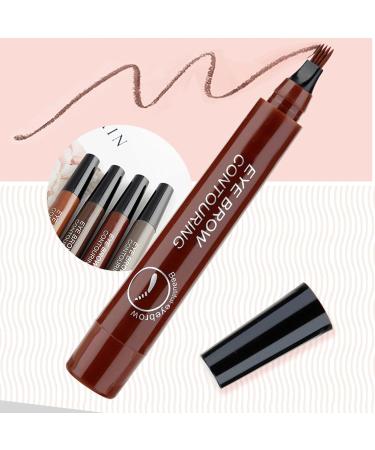 2Pcs NEW Giphogantic 3D Waterproof Microblading Eyebrow Pen - 4 Tip Eyebrow Pencil Precision Waterproof Brow Pen 3d Waterproof Microblading Eyebrow Pen Lacison Eyebrow (Black) - Buy Online on GoSupps.com