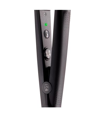 KISS Nano Titanium Flat Iron - Professional Hair Straightener with Non-Stick Plates Variable Temp Control & Ergonomic Design for International Shipping - Buy Online on GoSupps.com
