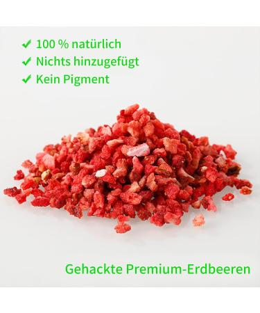  ULTHMOK Freeze-dried chopped strawberries pure and natural dried strawberries snacks dessert decoration 180g - Buy Online on GoSupps.com