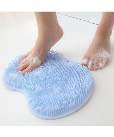 Giugio Non-Slip Silicone Massage Pad - Back Scrubber & Foot Brush with Suction Cup | Exfoliating Shower Massager (Green) - Clean Exfoliate & Massage - Buy Online on GoSupps.com