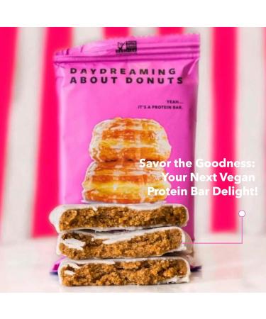 TRUBAR Vegan Protein Bars - Daydreaming About Donuts | Gluten Free Plant-Based Dairy Free Non-GMO 12G Protein & Fiber | On-the-Go Snack 12 CT - Buy Online on GoSupps.com