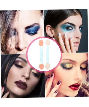 Hemoton 100pcs Double Ended Eyeshadow Brush Makeup Brush Eyeshadow Stick Dual-side Double-sides Eye Brush Cosmetic Applicator Cosmetic Tool Sponge Brush Latex Sponge 6.5x1.3cm Blue - Buy Online on GoSupps.com