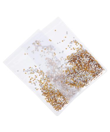 BESPORTBLE 2 Crystal Flat Back Diamond nail sequins glitter nail art decor jewelry holiday nail charms phone decorative beads diamond glass sand artificial gemstone Christmas 3d crystal glass Golden