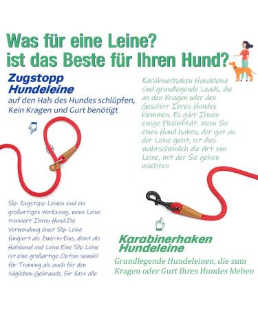 Lynxking Tow Lines for Dogs - Durable Dog Leash for Retrieving | Perfect for Small Medium & Large Dogs | 180cm Red with Carabiner Hook - Buy Online on GoSupps.com