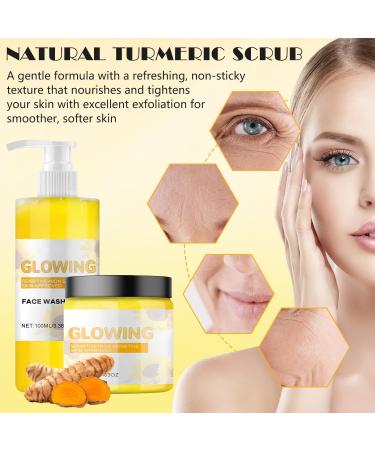 Turmeric Combo Skincare Set | All-Natural 3-in-1 Scrub Butter & Face Wash for Deep Hydration & Exfoliation | Ideal for All Skin Types - Buy Online on GoSupps.com
