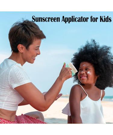 Buy Sunscreen Applicator for Kids | 2 Pcs Soft Bristle Brush with Protective Cover | Sunblock Applicator & Cleaning Pad - Shop Internationally - Buy Online on GoSupps.com