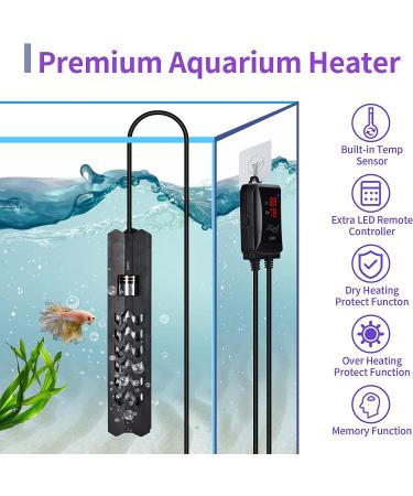 Woliver 500W Aquarium Heater - Fast Heating Submersible Fish Tank Heater with LED Controller for 66-132 Gallon Marine and Freshwater Tanks - Buy Online on GoSupps.com