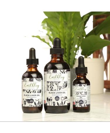 Earthley Wellness Black Liver Oil Liver Immune and Gut Health Support Helps Elimate Toxins and Supports Liver Health Zero Flavors Colors Zero Added Sugars Allergens (2oz) - Buy Online on GoSupps.com