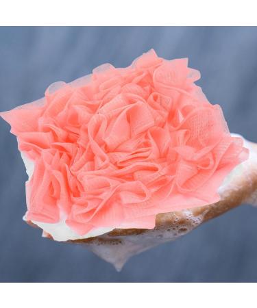 PATKAW Bath Shower Pouf Sponge Adorable Mesh Pouf Shower Ball Exfoliating Body Sponge Pad Shower Scrubber Ball Shower Glove Pink - Buy Online on GoSupps.com