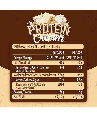 All Stars Protein Cream White Chocolate 330g - Sugar-Free Palm Oil-Free 20% Whey Protein High Protein Spread - Vegetarian Friendly - Buy Online on GoSupps.com