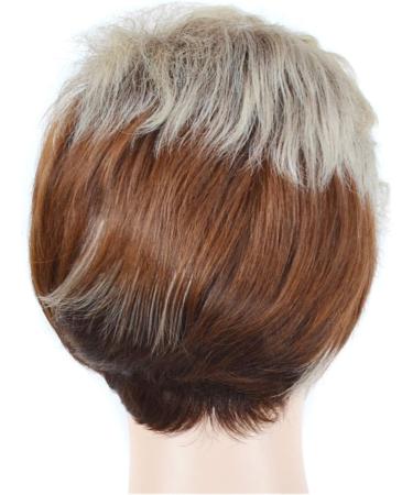 Shop CAIHUASHOPING Short Gradient Pony Wig - Stylish White & Brown 4-Inch Hair Wig for Women - Buy Online on GoSupps.com