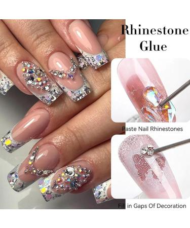 Vhjlfig Rhinestone Nail Glue - 10ml - Long-lasting glue - 3D Gel - Rhinestone glue - For stickers beads decoration for women girls beginners home salon - Buy Online on GoSupps.com