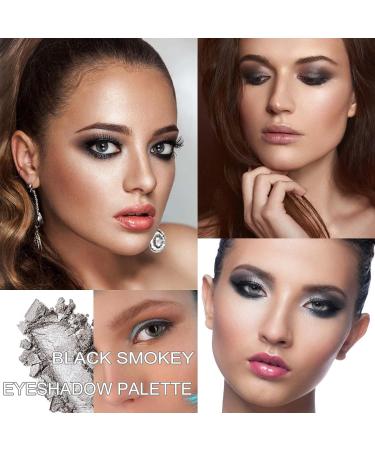 Black Silver Grey Smokey Eye Shadow Palette - 9 Color High Pigment Waterproof Makeup Palette (05 Smokey) - Buy Online on GoSupps.com