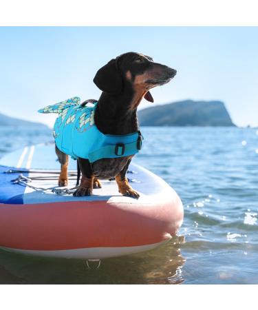 Cit toile Dog Swimming Jar - Life Jacket for Small Medium & Large Dogs with Mermaid Tail | Glau Mermaid-Blue Dog Lifeguard Vest - Buy Online on GoSupps.com