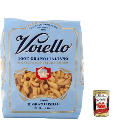 Italian Gourmet E.R. Voiello Pasta Gran Fusilli Pack of 10 100% Italian pasta N180 500 g + Polpa Italian Gourmet 400 g