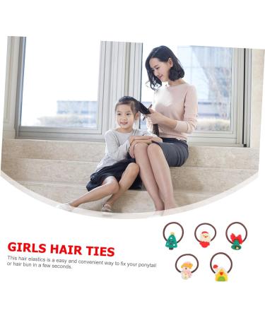 minkissy 5 Pairs Hair Rope Christmas Girls Hair Ring Christmas Party Headwear Xmas Fine Hair Holder Festival Xmas Hair Rings Christmas Hair Ties House Christmas Tree Miss Rubber Band - Buy Online on GoSupps.com