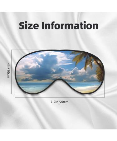 Shop Clouds & Palm Trees Printed Soft Eye Mask | Zero Eye Pressure Travel Blackout Mask - Buy Online on GoSupps.com