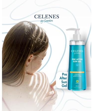 Celenes by Sweden Pre & After Sun Gel 200 ml All Skin Types - After Sun Milk in Refreshing Gel Moisturizing Soothing Postbiotic Regeneration Hydration Lasting Essential Minerals - Buy Online on GoSupps.com