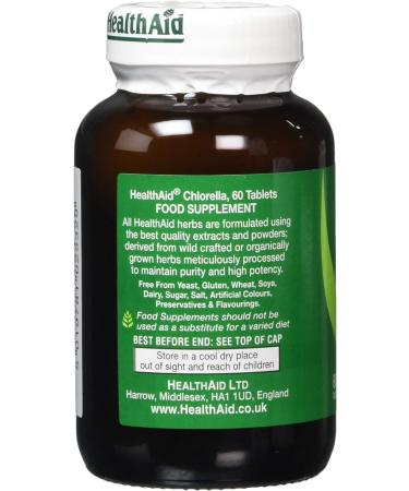 HealthAid Chlorella 550mg 60 Tablets - Natural Detox and Immune Support - Buy Online on GoSupps.com