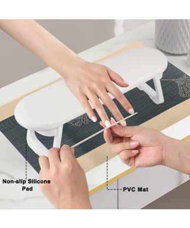 CGBE Nail Arm Rest Soft PU Leather Arm Rest For Nails Hand Rest For Nails With Foldable Hand Holder Non-slip Mat Nail Hand Rest Arm Rest Manicure Hand Rest For Nail Tech Home Salon Use (White) White-new - Buy Online on GoSupps.com
