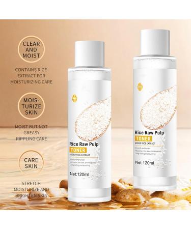 Rice Toner Rice Water Toner for Face Natural Glow Essence Toning Solution with Rice Extract Face Toner Hydrating Toner Skin Moisturizer Hydration Smooth Tender Skin Care (120ml) - Buy Online on GoSupps.com