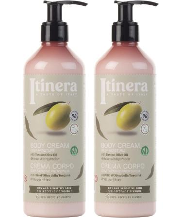  sarcia.eu ITINERA Moisturizing Body Lotion for Dry and Sensitive Skin with Tuscan Olive Oil 96% 370 ml Pack of 3 - Buy Online on GoSupps.com