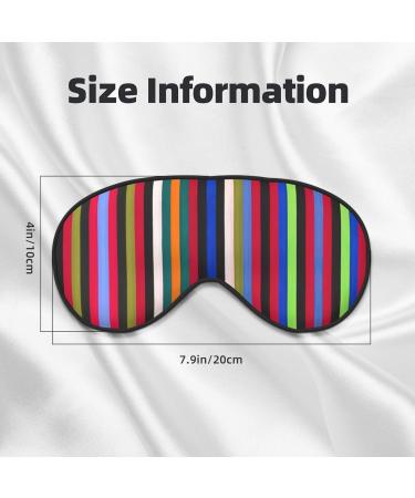 Buy Colored Stripes Vertical Print Eye Mask | Light Blocking Adjustable Sleep Mask for Deep Rest - Unisex - Buy Online on GoSupps.com