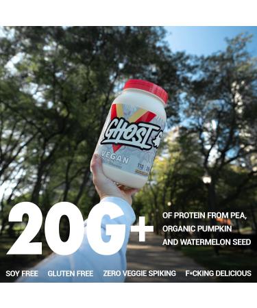 GHOST Vegan Protein Powder - Peanut Butter Cereal Milk - 2lb | 20g Plant-Based Protein | Post Workout & Nutrition Shakes | Soy & Gluten-Free - Buy Online on GoSupps.com