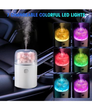 Weigudoc Auto Aroma Diffuser for Essential Oils - 100ml Aromatherapy Diffuser with 7 Color Light | USB Charging for Car Office Home & Yoga (White) - Buy Online on GoSupps.com