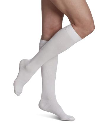 SIGVARIS Women s Essential Cotton 230 Closed Toe Calf-High Socks 20-30mmHg