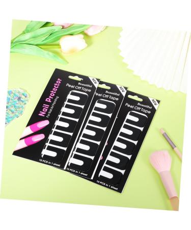 FRCOLOR 300 Sheets Nail Art Anti-Spill Stickers Nail Polish Nail Protector Nail Care Tools Nail Guards for Painting Nails Nail Tape Silica Gel Edge Sticker Tearable 3.00X2.50X0.10CMx3pcs As Shownx3pcs - Buy Online on GoSupps.com