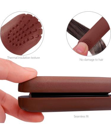 20W Brown Mini Ceramic Flat Iron & Curler - Travel-Friendly Hair Straightener for Perfect Styles - Buy Online on GoSupps.com