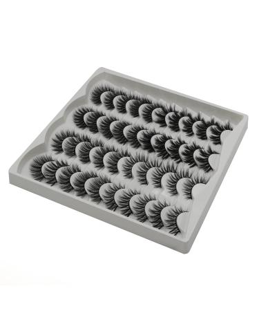 20 Pairs Mixed Natural Dramatic False Eyelashes - 3D Thick Reusable Makeup Extensions (No Glue 4 Styles) - Shop Now! - Buy Online on GoSupps.com
