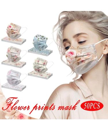 Winfer 50/100 Piece Disposable 3-Layer Mouth Protection | Breathable Colored Motif Masks for Men & Women | Bandana Scarves B-01 - International Shipping Available - Buy Online on GoSupps.com